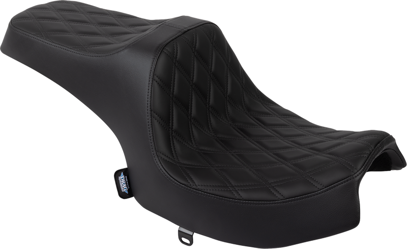 DRAG SPECIALTIES SEATS, DRAG SPECIALTIES SEATS Predator III Seat - Solar Leather, Double Diamond Stitching, Black - Challenger 2020-2025, Part #4718F