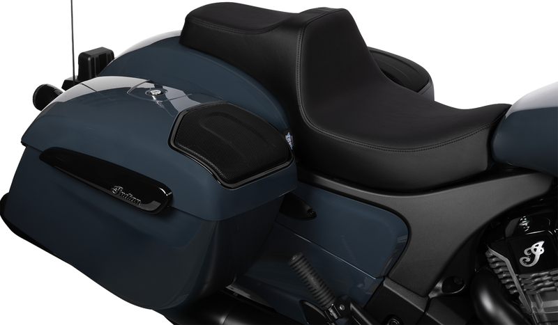 DRAG SPECIALTIES SEATS, DRAG SPECIALTIES SEATS Predator III 2-Up Seat for Chieftain '25 and Challenger '20-'25 - Vinyl with Smooth Finish, Part Number 4720A