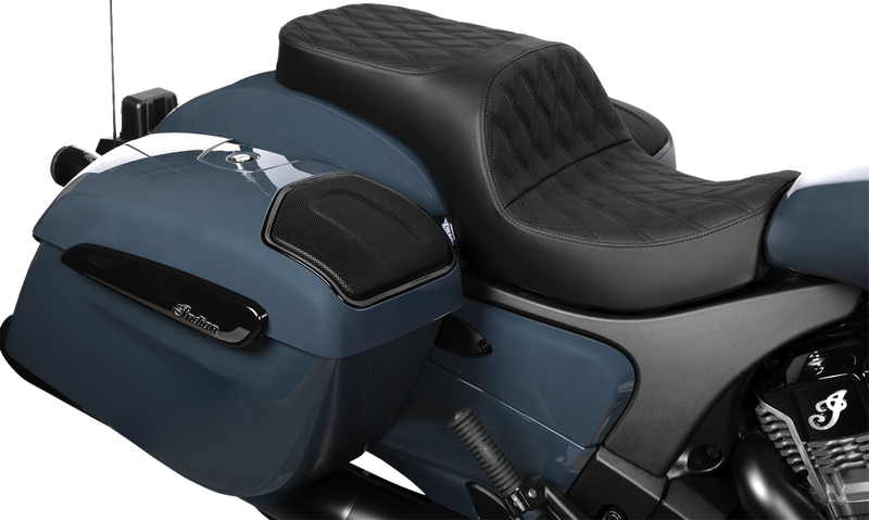 DRAG SPECIALTIES SEATS, Drag Specialties Seats Freedom Vinyl Seat with Double Diamond Black Stitch for Challenger 2020-2025 and Chieftain 2025 – Part 4722B