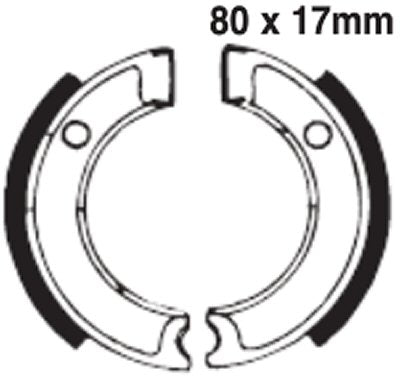 EBC Brakes 501 Brake Shoes 80x17mm