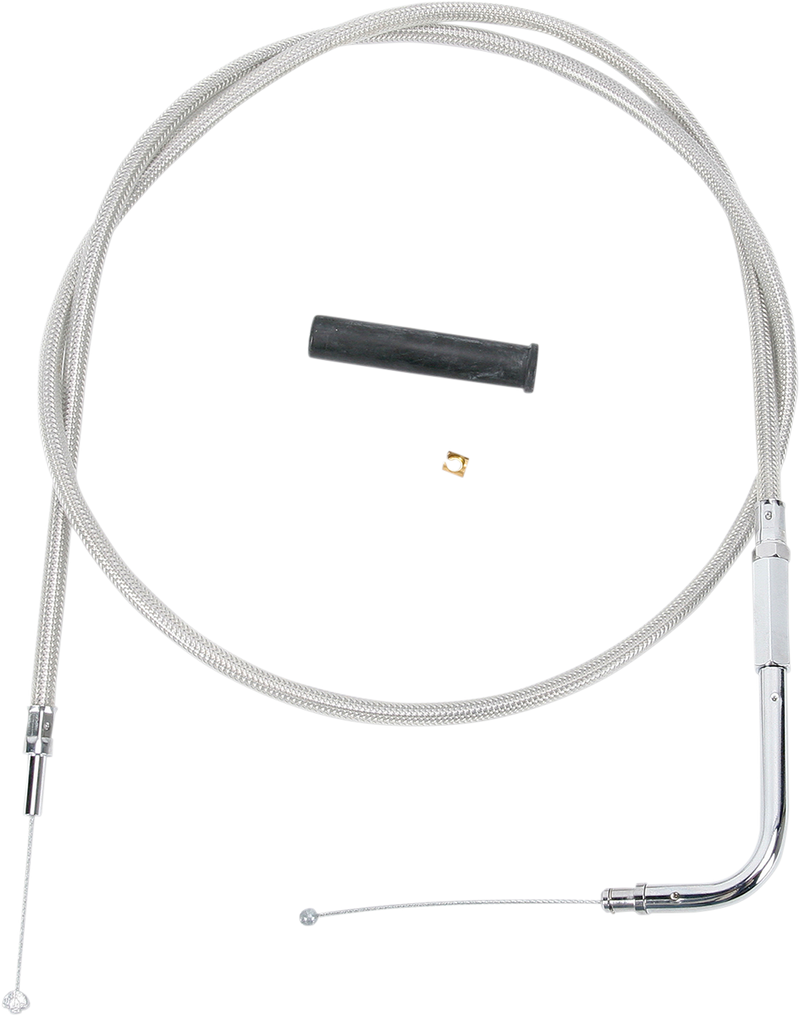 Drag Specialties Stainless Braided Throttle Cable - 42.5 inches, Part Number 5332103B