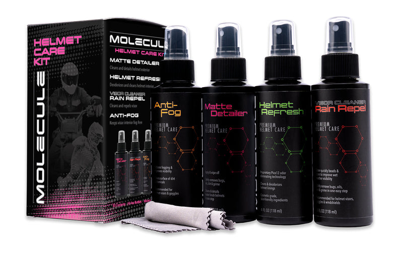 Molecule Matte Helmet Care Kit | 4-Piece 4 oz Set