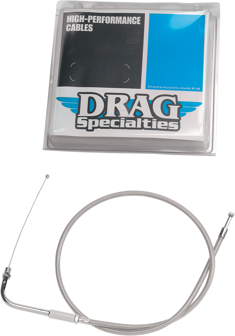 DRAG SPECIALTIES Stainless Braided Throttle Cable - 38" 5331600B