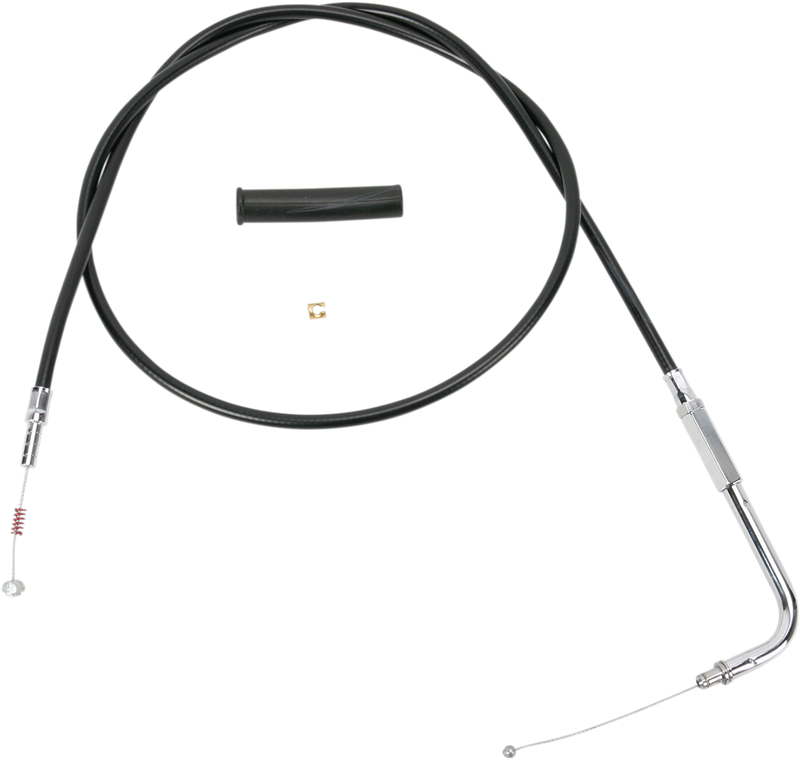 DRAG SPECIALTIES Black Vinyl Idle Cable 47-1/2" for Harley Davidson and Custom Motorcycles, Part #4342108B