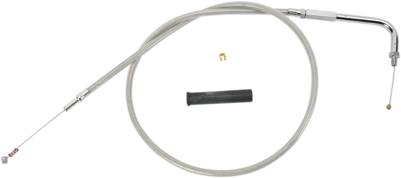 DRAG SPECIALTIES Stainless Braided Idle Cable 48" Part #5340548B for Harley-Davidson and Custom Motorcycles