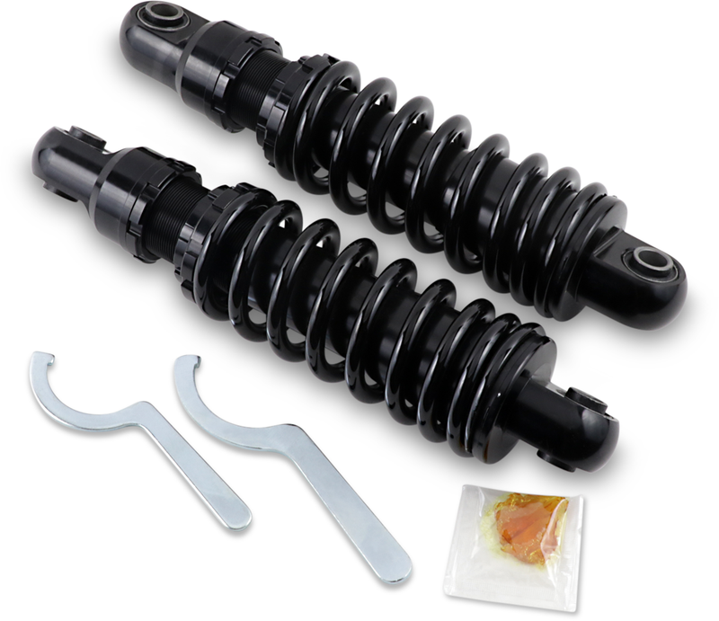 DRAG SPECIALTIES SHOCKS, Drag Specialties Shocks Premium 10.5-Inch Black for Harley FXD '91-'17 – Part C16-0148B