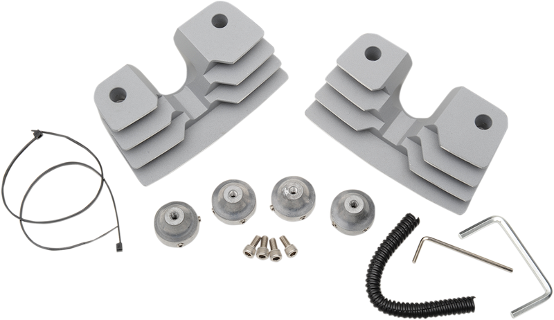 DRAG SPECIALTIES Twin Cam Spark Plug Cover Kit - Silver - Part 63421