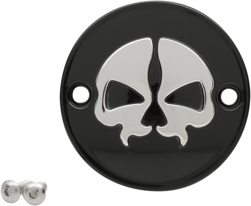 Drag Specialties Black Chrome Skull Points Cover M8 78102B