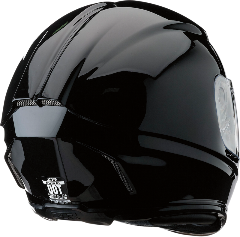 Z1R, Z1R Jackal Helmet - Black, Small (Part Number 0101-10792) - Aerodynamic, Anti-Fog Shield, and Ventilation System