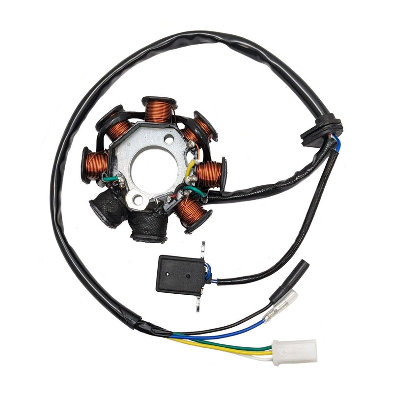 139QMB 50cc 8-Coil Stator: 5-Wire, 3-Pin by Universal Parts