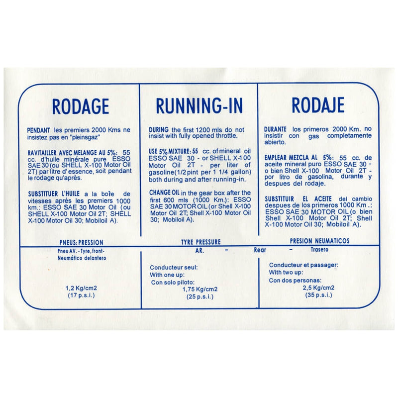 Running In Decal (Blue); VSC