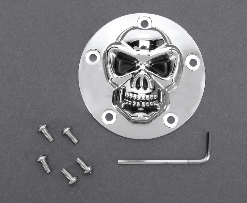 Drag Specialties 3-D Skull Points Cover for Twin Cam - Part #30-0181-BC-222