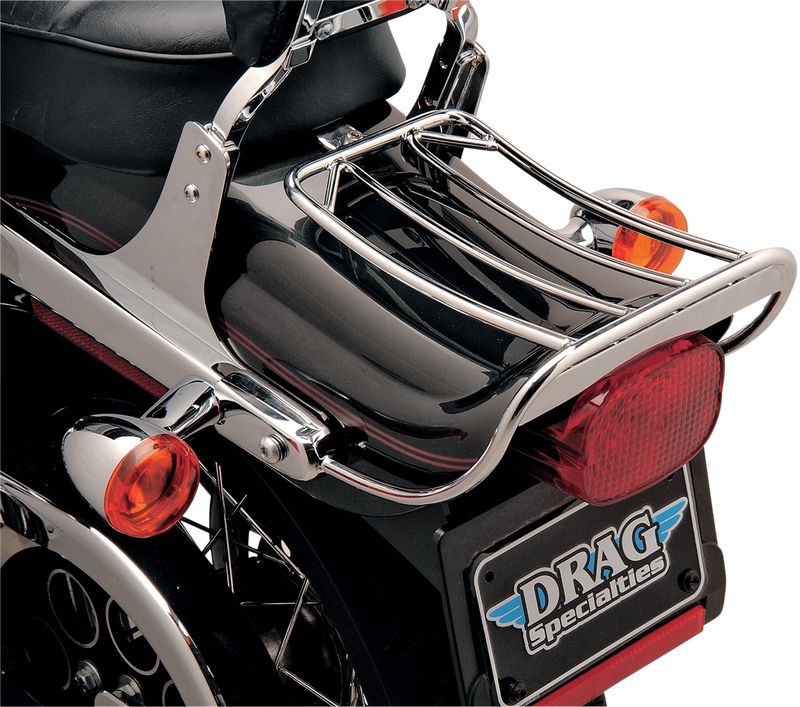 DRAG SPECIALTIES FXDWG Luggage Rack 77-0058BXLB2 with Chrome Finish and Secure Attachment Points