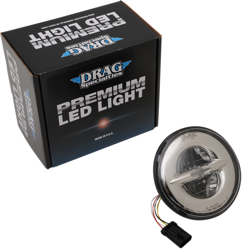 DRAG SPECIALTIES 7-Inch Reflector-Style LED Headlamp - Chrome (Part No. 0555854)