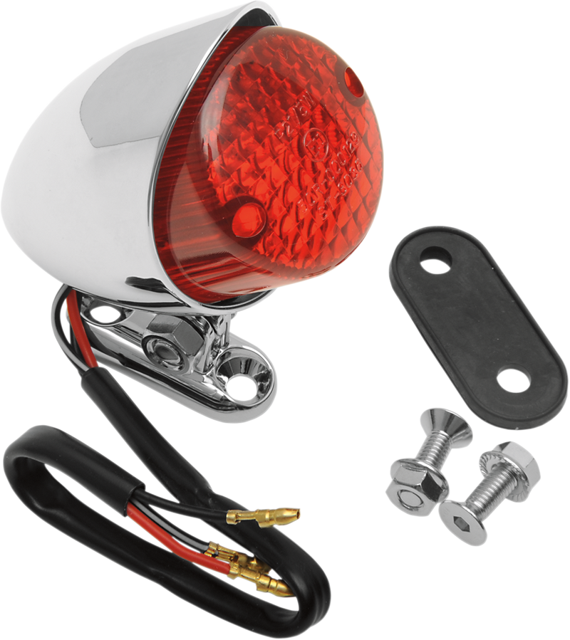 DRAG SPECIALTIES Bobber Taillight with Red Lens Part 12-6015
