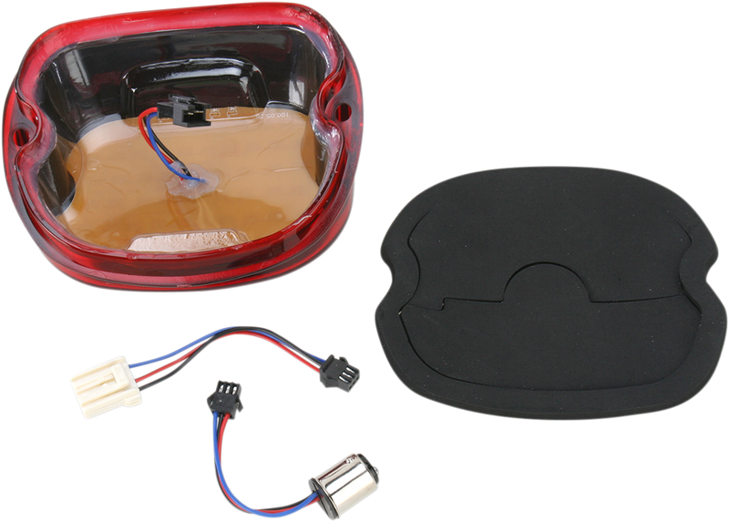 DRAG SPECIALTIES Red L24-0436RLED Taillight with Full LED Board for Modern Vehicles