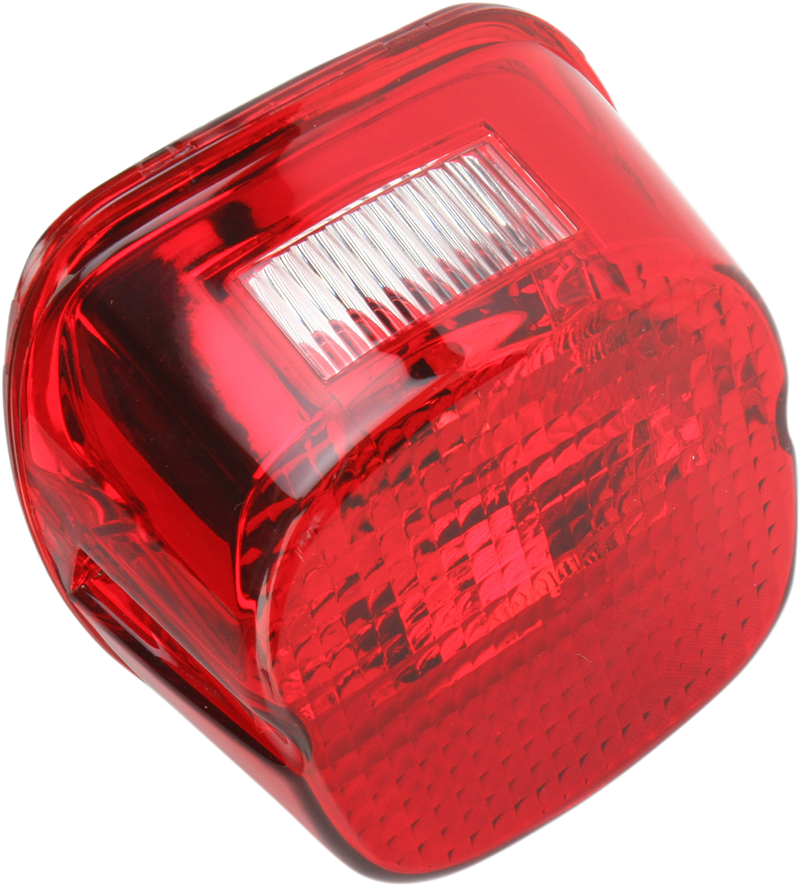 DRAG SPECIALTIES Laydown Taillight Lens - Red (Part #12-0411C)