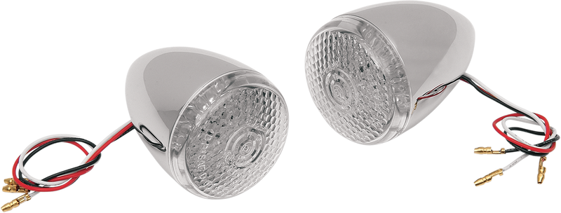 DRAG SPECIALTIES 20-6578CRLED Rear Turn Signal Kit with Clear Lenses and Red Accents