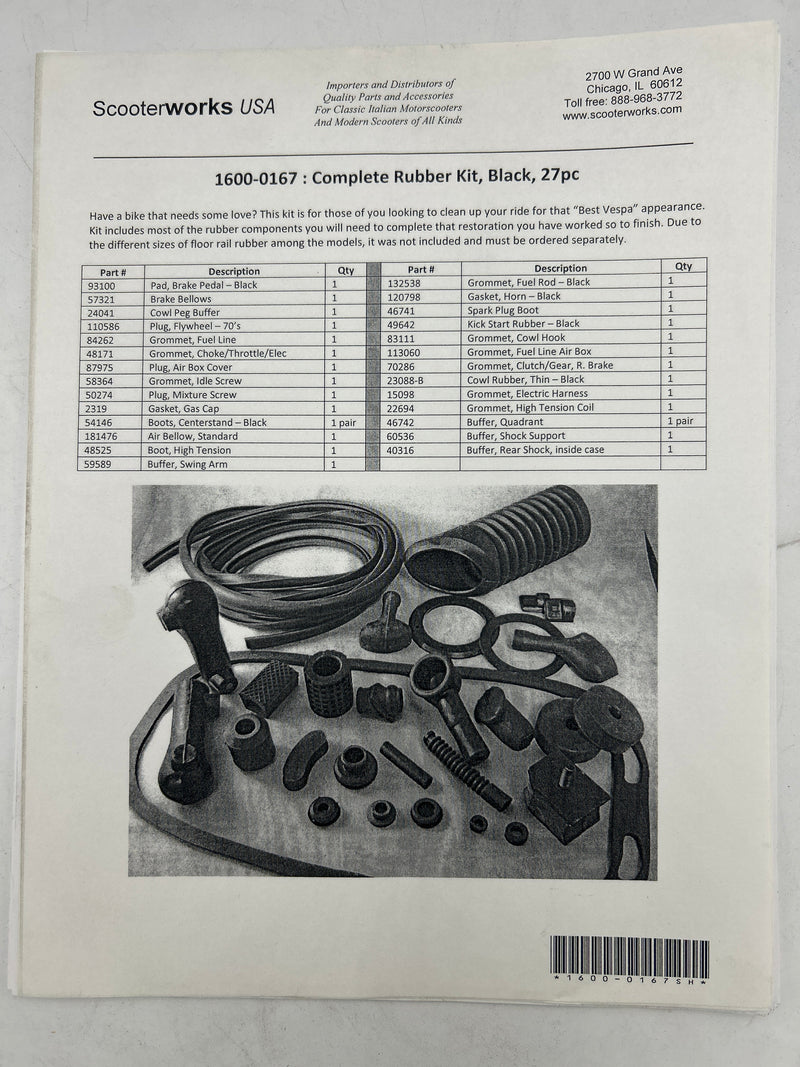 Spec Sheet for 1600-0167