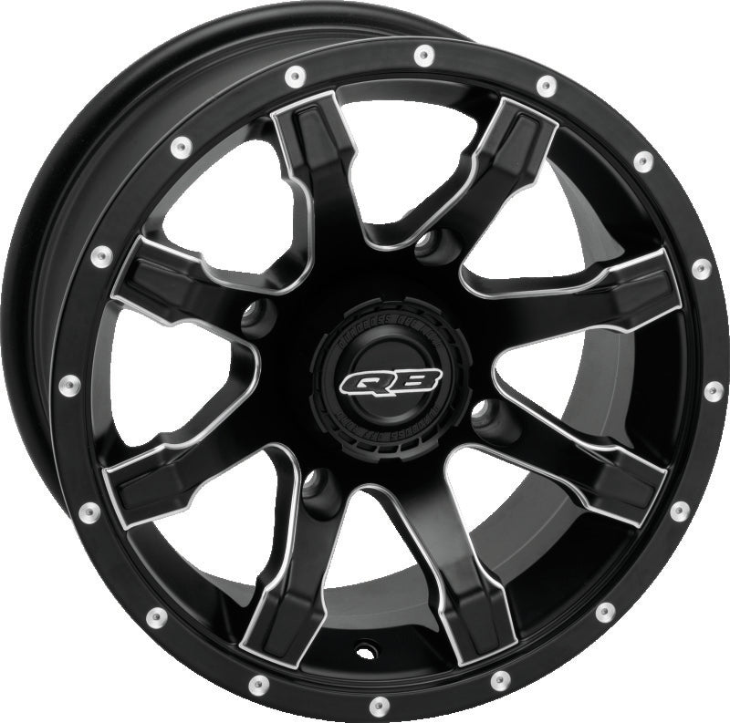 QuadBoss, QuadBoss Grinder 12x7 PowerSports Wheel Part #608502 - Lightweight Aluminum Design with 700 lbs Load Capacity