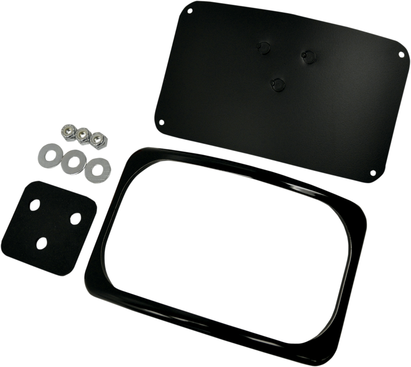 DRAG SPECIALTIES License Plate Mount - 3 Hole Gloss Black 2030-0628