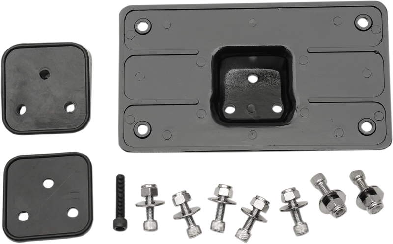 DRAG SPECIALTIES Fender License Plate Mount - Black 090204