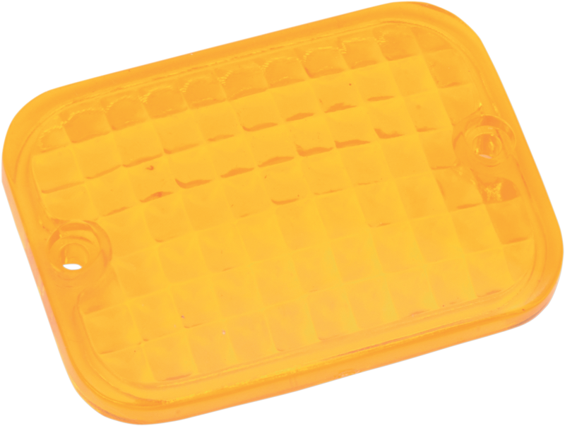 DRAG SPECIALTIES Replacement Rectangular Amber Lens - Part 165177