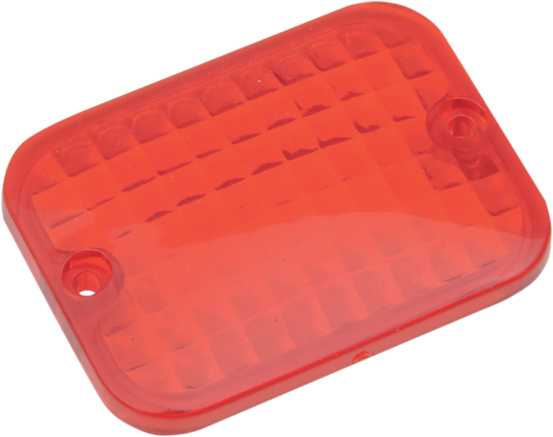DRAG SPECIALTIES Replacement Rectangular Lens - Red (Part #165176)