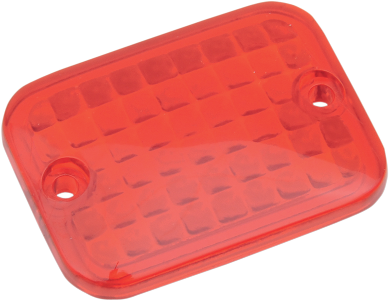 DRAG SPECIALTIES Replacement Mini Rectangular Lens - Red (Part Number 165178)