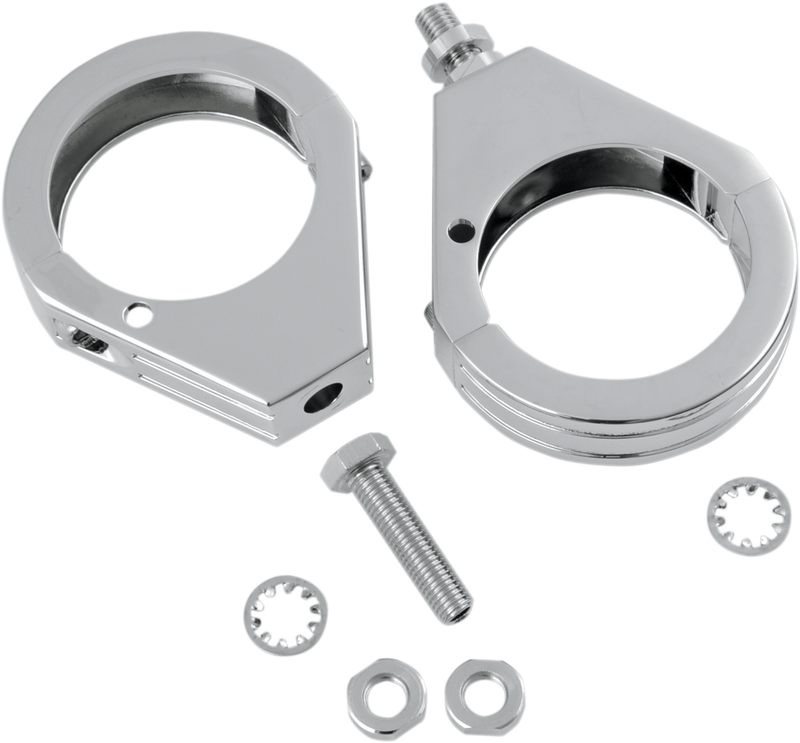 DRAG SPECIALTIES 76673 Chrome Turn Signal Clamp for 49mm Front Fork Tubes