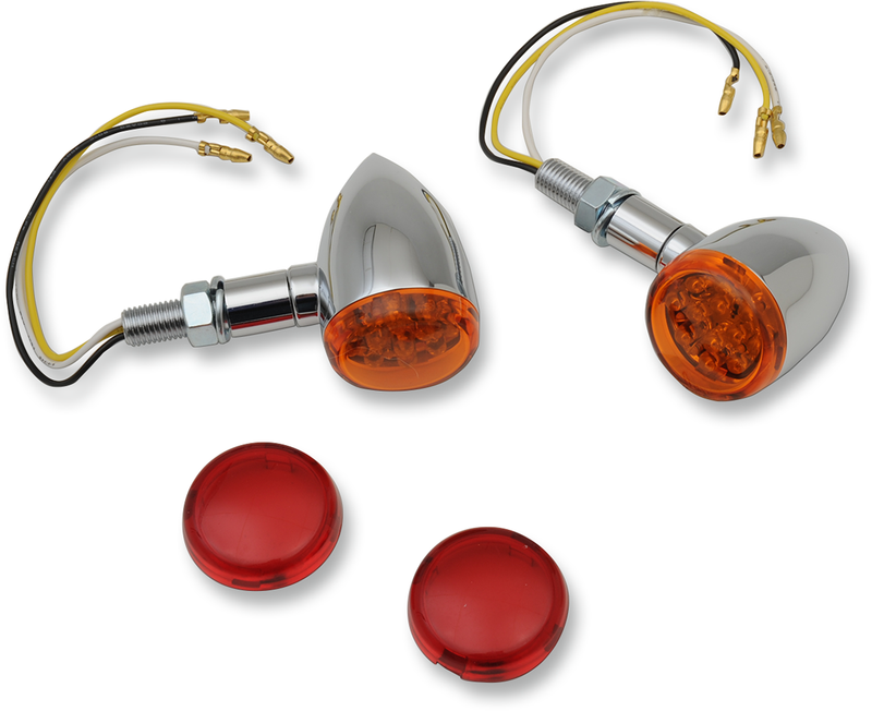 DRAG SPECIALTIES LED Marker Lights – Chrome/Amber or Red, Part 20-6390A/RIQ