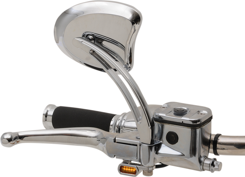 DRAG SPECIALTIES LED Handlebar Marker Lights with Hydraulic Clutch - Chrome Smoke (Part L22-0229CMENU)