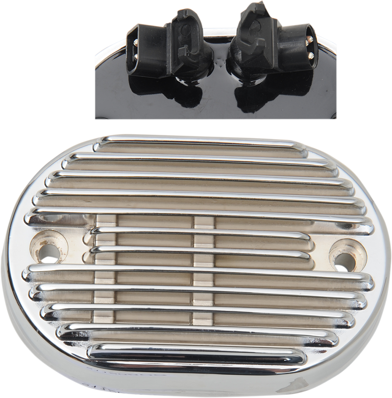 DRAG SPECIALTIES, DRAG SPECIALTIES Chrome Voltage Regulator for 2011-2016 Harley-Davidson FXS/FLST Models (Part #74567-11)