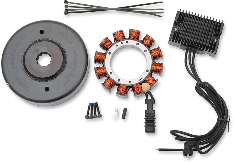 DRAG SPECIALTIES, Drag Specialties 32A Charging Kit with Black Regulator - Part Number 32A-1B
