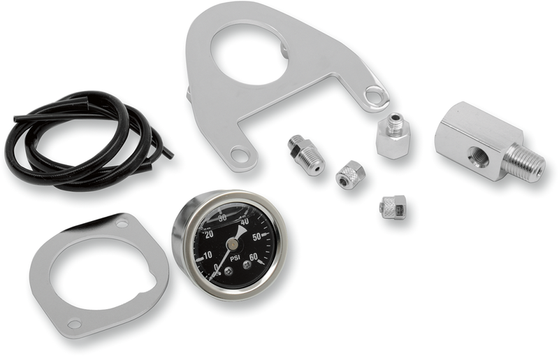 DRAG SPECIALTIES, DRAG SPECIALTIES Oil Pressure Gauge Kit 75133-99 with Chrome Mounting Bracket and Hardware