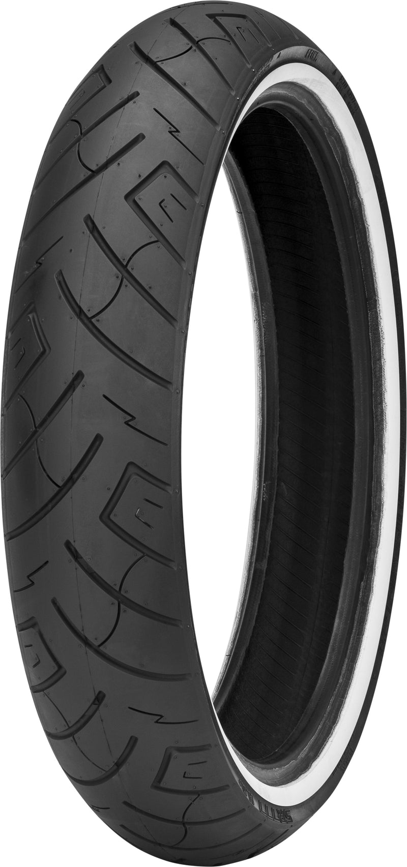 SHINKO, Shinko Tire 777 Cruiser Heavy Duty Front 130/60B19 67H Bias Belted with White Sidewalls