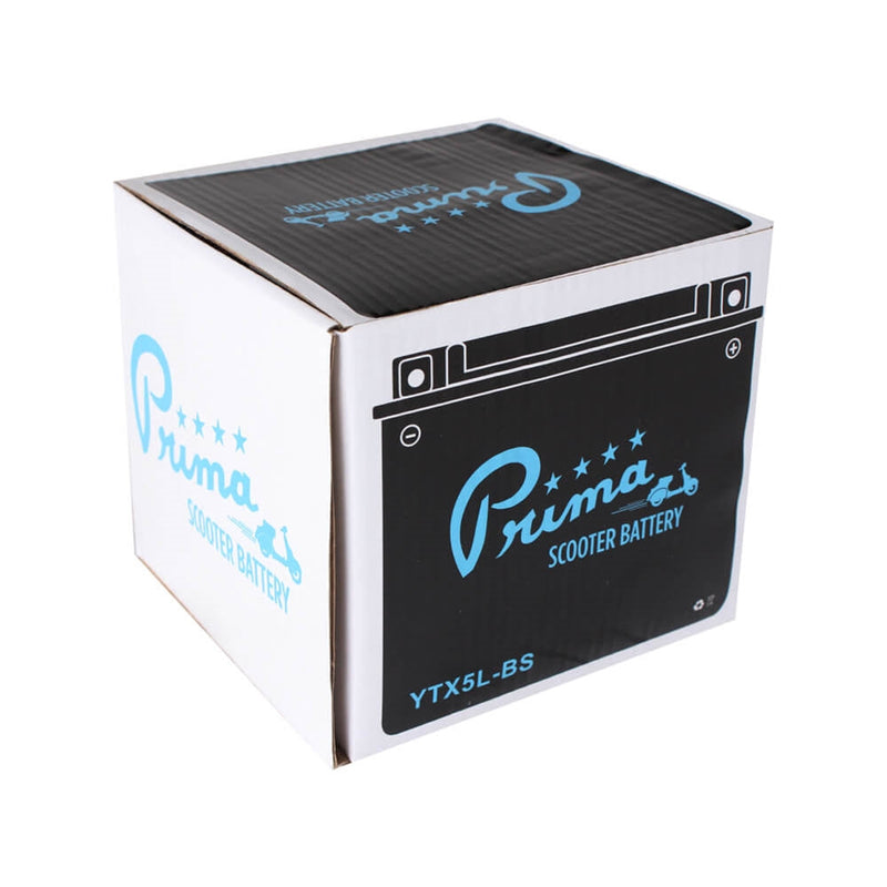 Prima YTX5L-BS Battery; Scooters ATVs Motorcycles 12V4Ah