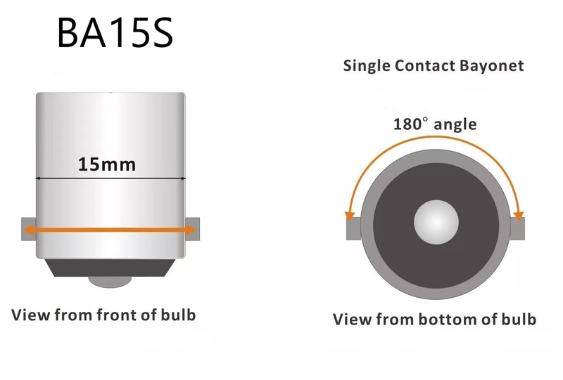 LED Turn Signal Bulb Set 1156 BA15S - Amber (2 Bulbs)
