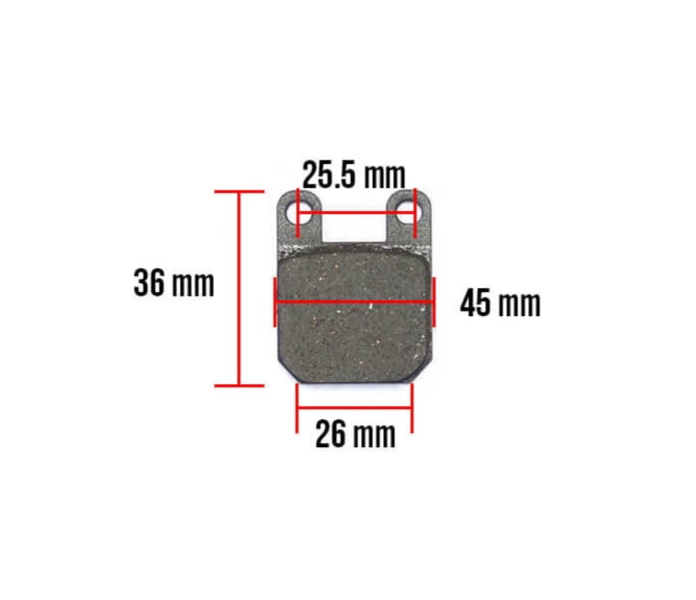 Brake Pads  (36 x 45 x 6mm); Derbi, Italijet