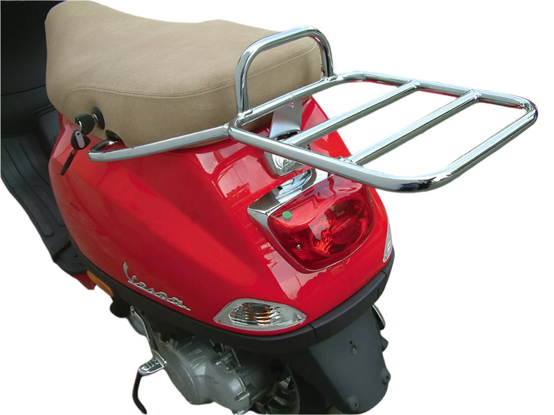 Cuppini Vespa LX Rear Rack for Top Case - Chrome