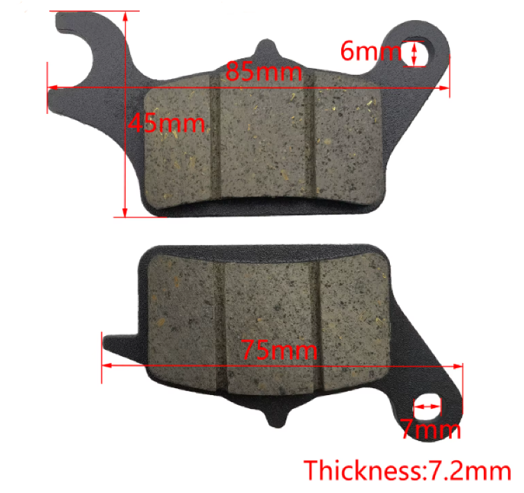 Blue Line Rear Brake Pads; Niu NQi Sport / GT / GTS