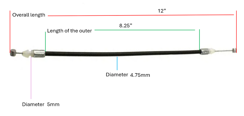 Seat Lock Cable - Universal | 139QMB GY6 50cc Scooters