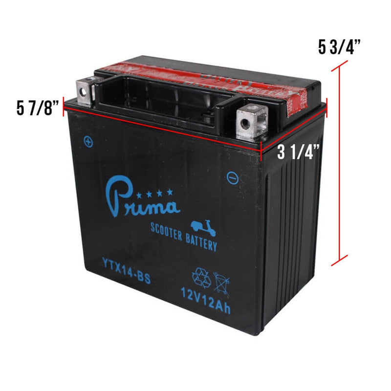 Battery, TX14-BS Prima -  500cc Kymco