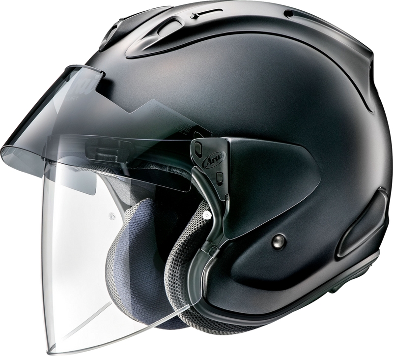 ARAI HELMETS, Arai Helmets Ram-X Black Frost Large Helmet (Part #0104-3391) with VAS-Z Shield System and Pinlock 120