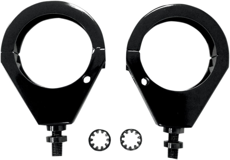 DRAG SPECIALTIES 76673B Black 49mm Turn Signal Clamp for Front Forks