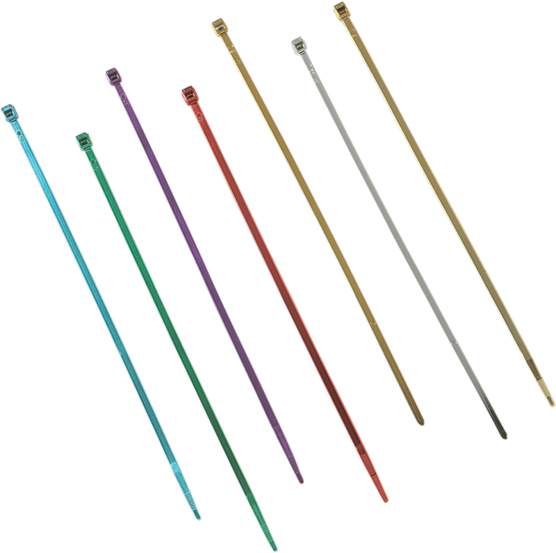 Drag Specialties Chrome 11-Inch Cable Tie - 10-Pack (Part #10-6011C-10-HC3)