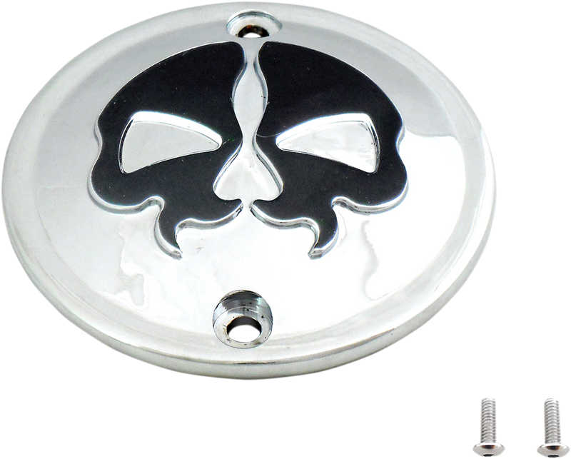 DRAG SPECIALTIES Chrome Black Skull Points Cover for Sportster 78042
