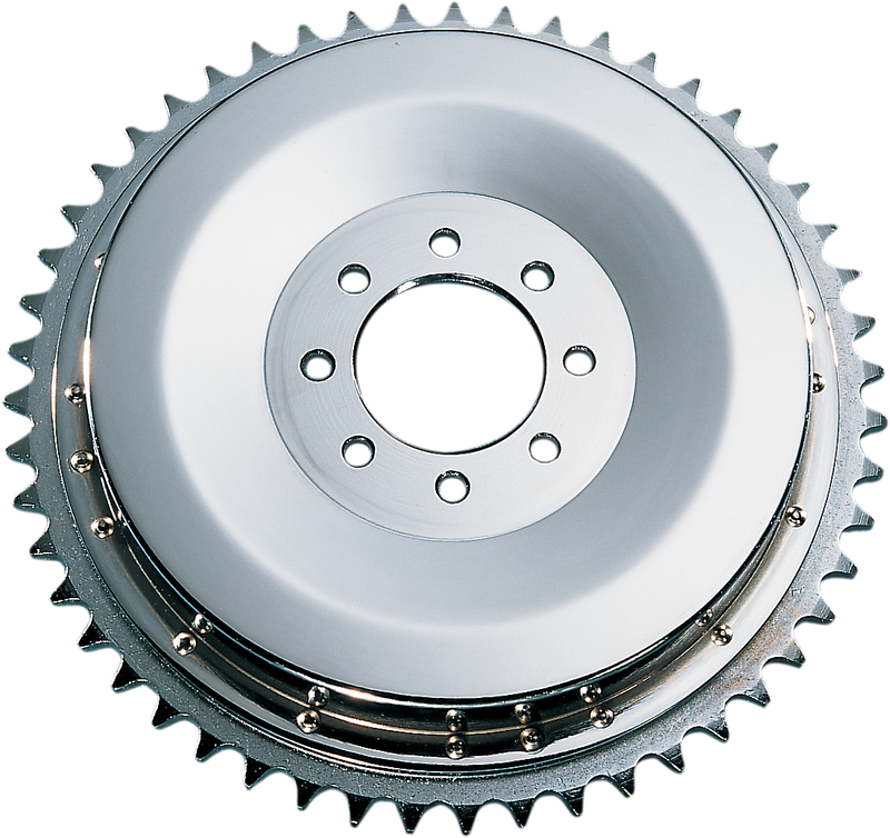 DRAG SPECIALTIES Chrome Rear Drum and Sprocket Set for Harley XL 1954-1978 - Part 06-0126-BX-LB2