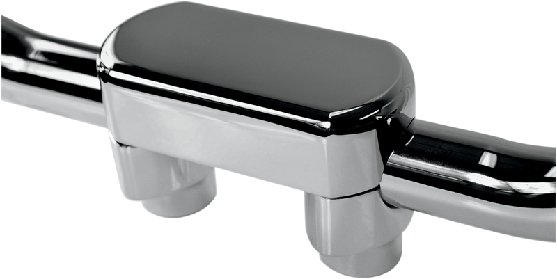 DRAG SPECIALTIES, Drag Specialties Big Buffalo Chrome Handlebar Riser & Top Clamp Kit - 1-1/2 inch, Part 0602-0600