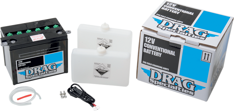 DRAG SPECIALTIES, Drag Specialties DHD4-12FP Conventional Motorcycle Battery Kit